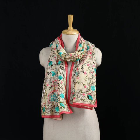 Ranihati Chanderi Silk Hand Embroidered Stole 72