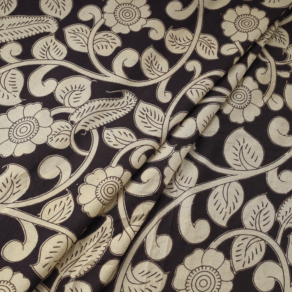 Beige - Printed Cotton Kalamkari Fabric 14