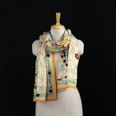 Ranihati Chanderi Silk Hand Embroidered Stole 73