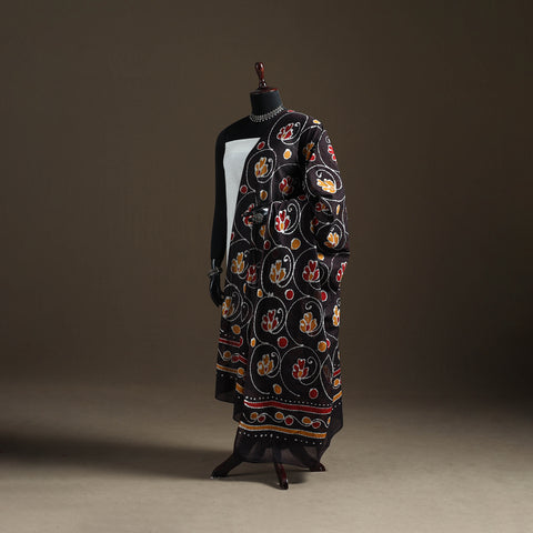 Brown - Hand Batik Print Cotton Dupatta 39