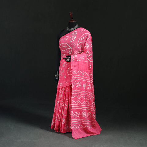Kutch Bandhani Tie-Dye Cotton Saree 77