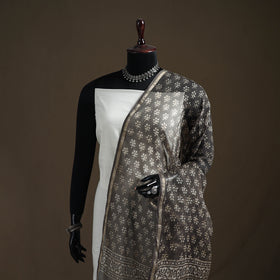 Pipad Hand Block Print Natural Dyed Kota Doria Cotton Dupatta 10