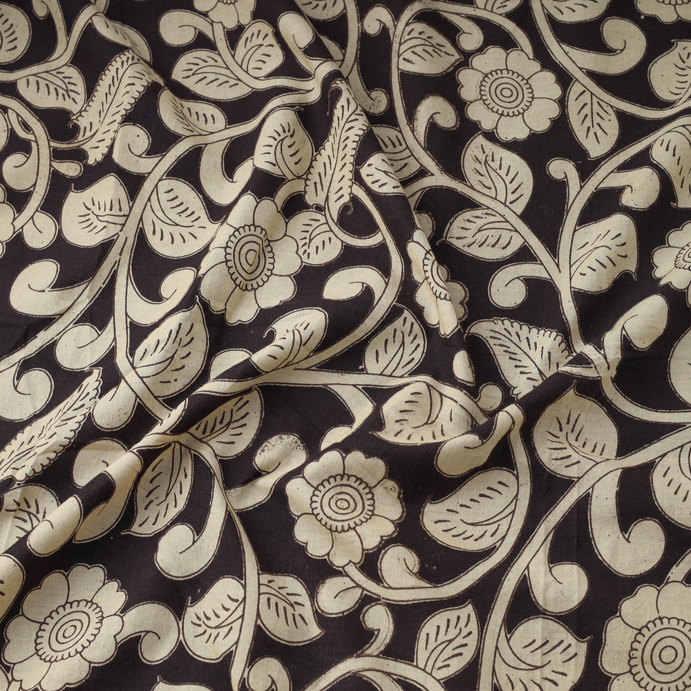 Beige - Printed Cotton Kalamkari Fabric 14