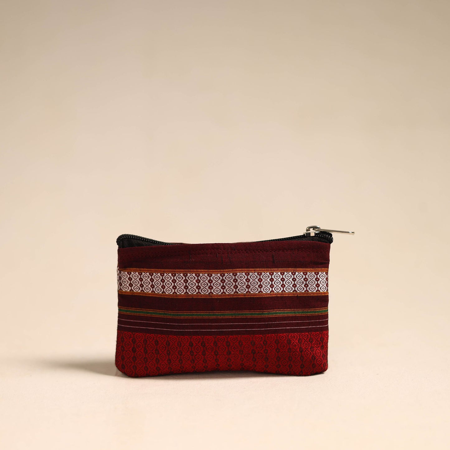 Red - Khun Fabric Quilted Coin Pouch 03