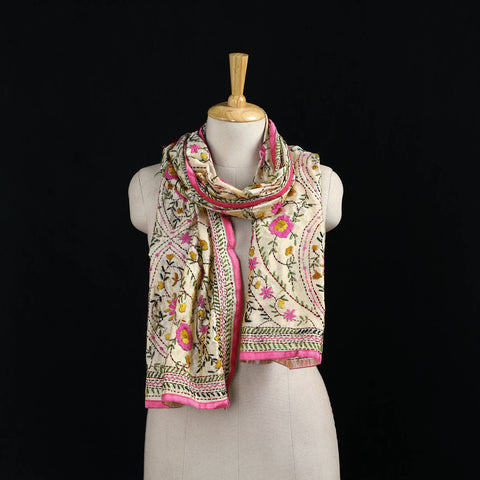 Ranihati Chanderi Silk Hand Embroidered Stole 75