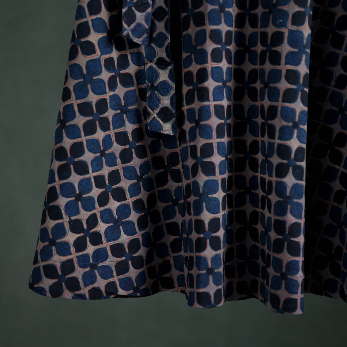 Ajrakh Hand Block Print Cotton Wrap Around Skirt 34