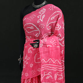 Kutch Bandhani Tie-Dye Cotton Saree 77