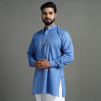 Plain Handloom Cotton Men Short Kurta