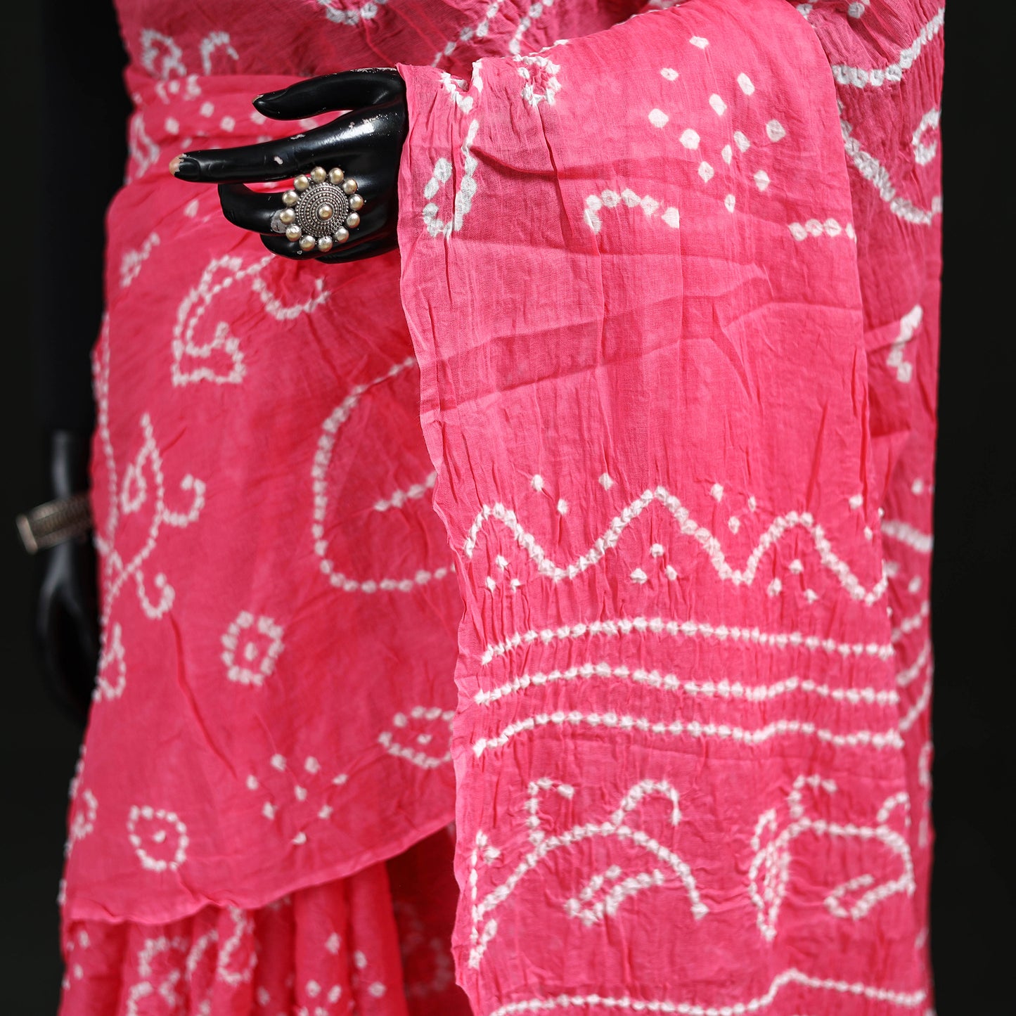Kutch Bandhani Tie-Dye Cotton Saree 77