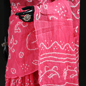 Kutch Bandhani Tie-Dye Cotton Saree 77