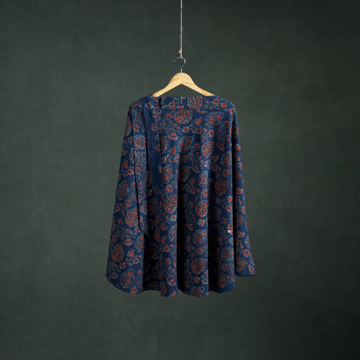 Ajrakh Hand Block Print Cotton Wrap Around Skirt 35