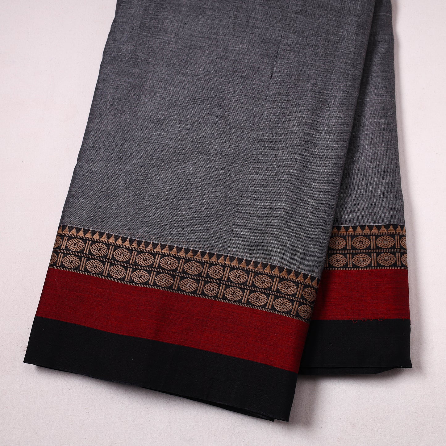  Grey Mercerised Cotton Dharwad Fabric