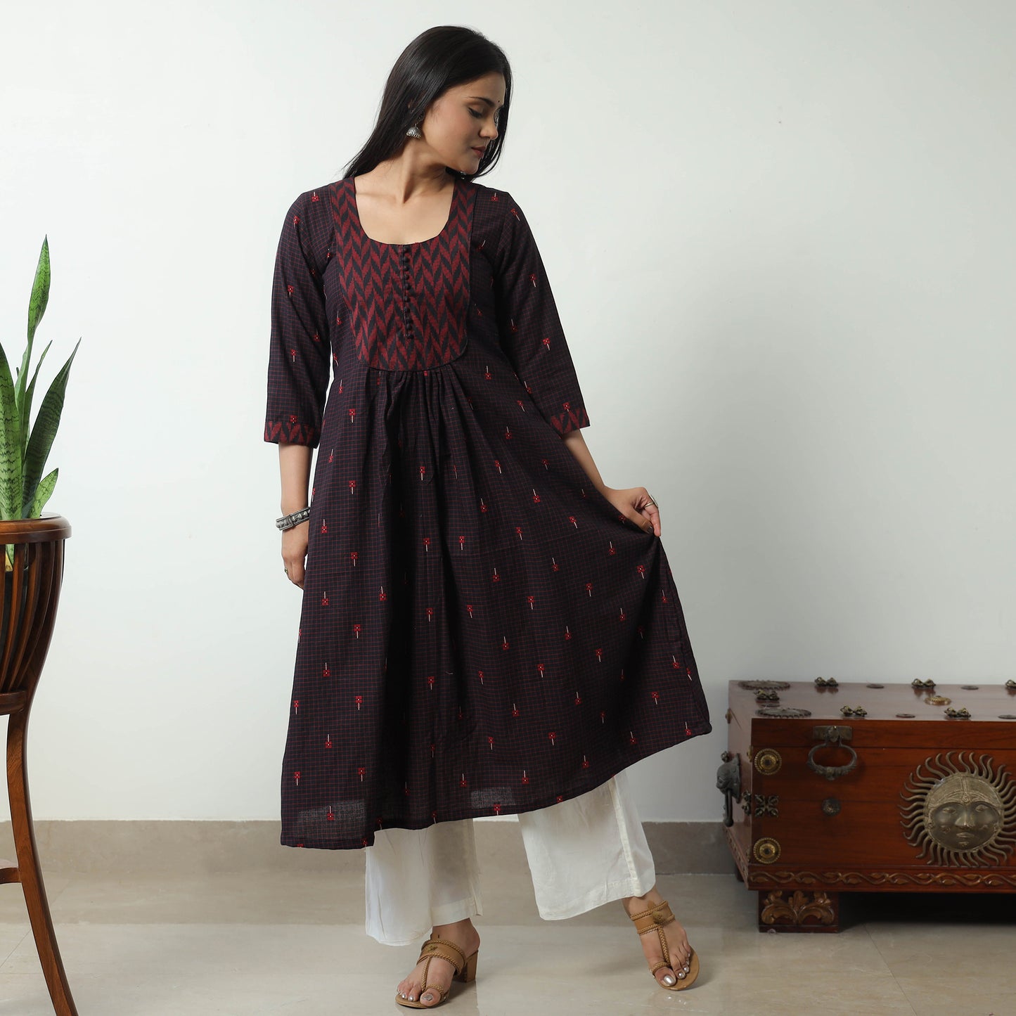 jacquard kurta