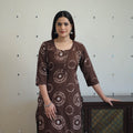 Buy Brown Tie & Dye Cotton Straight Shibori Kurta