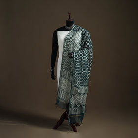 Pipad Hand Block Print Natural Dyed Kota Doria Cotton Dupatta 09