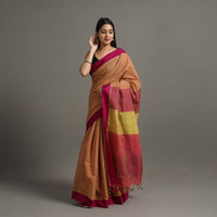 Yellow - Kuppadam Silk Border Cotton Handloom Saree 81