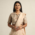Buy Pedana Kalamkari Block Printed Cotton Stitched Blouse 