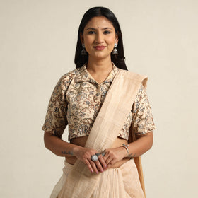 Buy Pedana Kalamkari Block Printed Cotton Stitched Blouse 