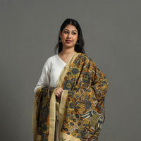 Mangalagiri Cotton Handpainted Pen Work Kalamkari Dupatta 01