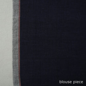 Blue - handloom cotton phulia jamdani saree with tassels 31