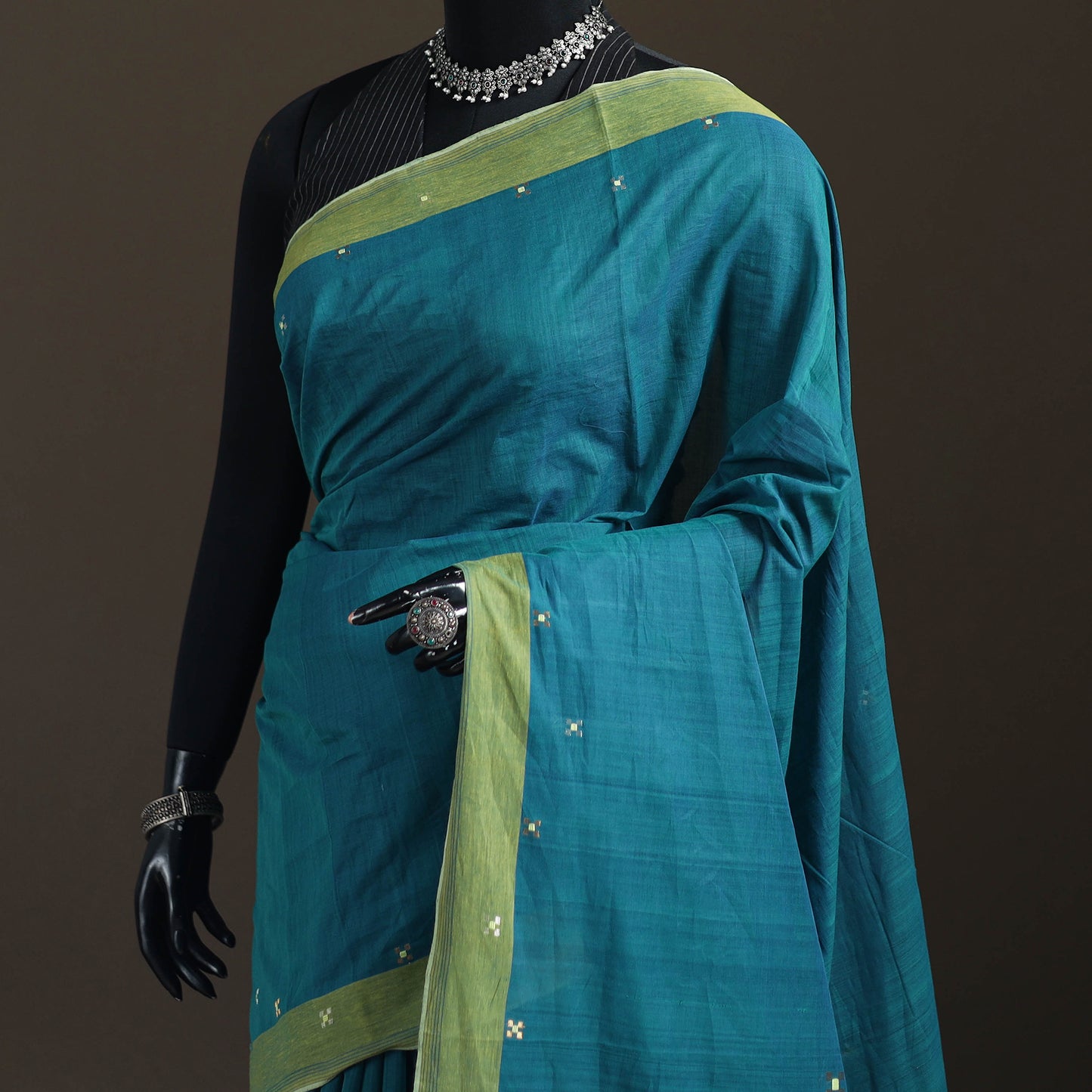 Godavari Jamdani 5 Square Buti Pure Handloom Cotton Saree 29
