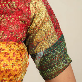 Buy Hand Embroidery Kantha Stitch Blouse Piece Online