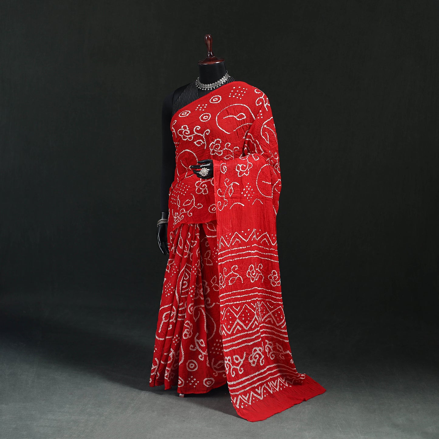 Kutch Bandhani Tie-Dye Cotton Saree 78