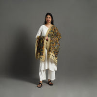 Mangalagiri Cotton Handpainted Pen Work Kalamkari Dupatta 01