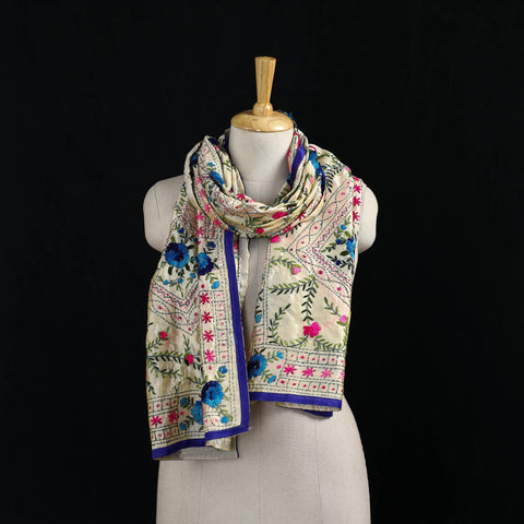 Ranihati Chanderi Silk Hand Embroidered Stole 79