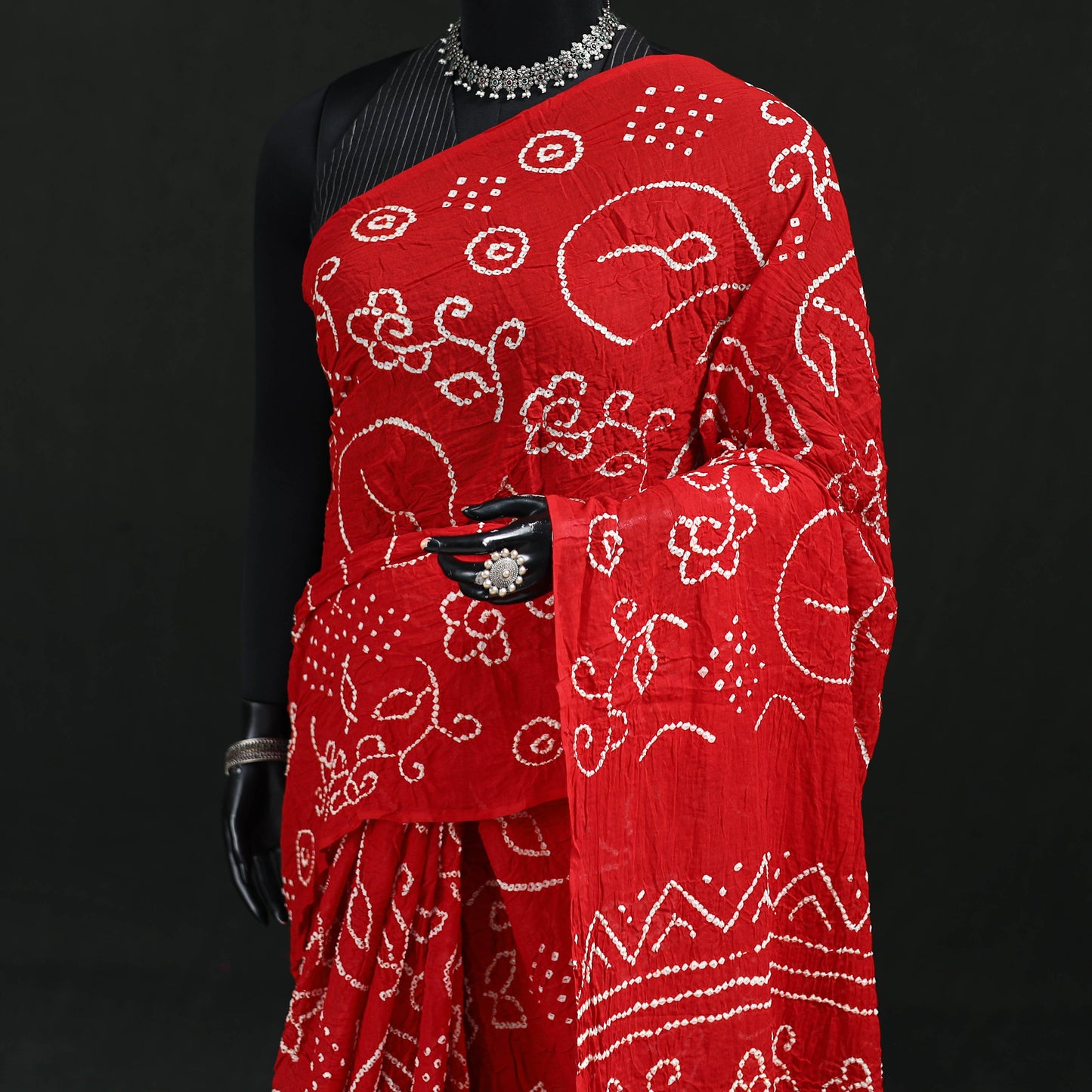 Kutch Bandhani Tie-Dye Cotton Saree 78