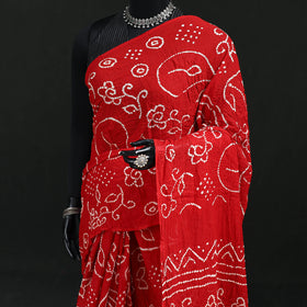 Kutch Bandhani Tie-Dye Cotton Saree 78