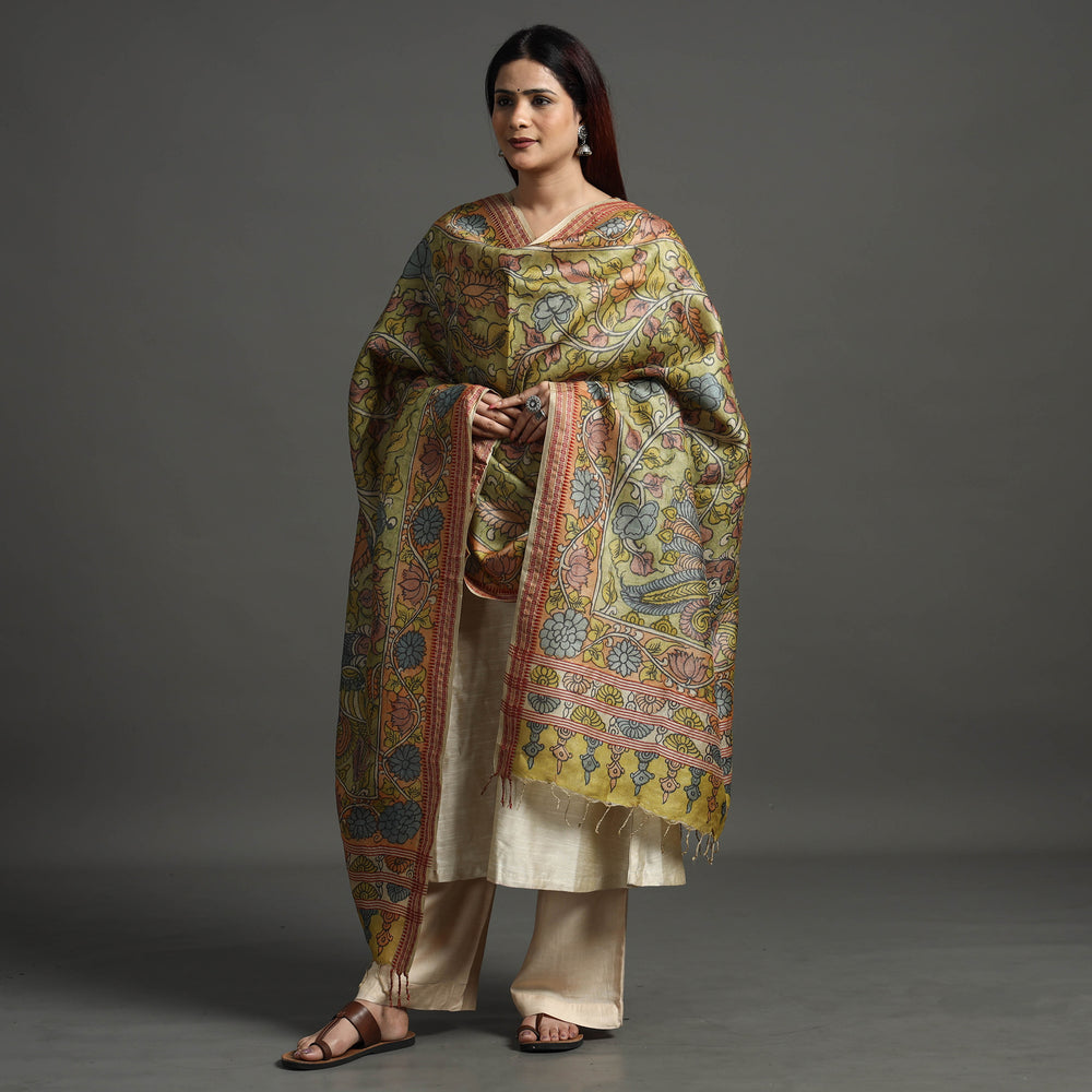 kalamkari silk dupatta