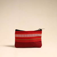 Red - Khun Fabric Quilted Coin Pouch 05