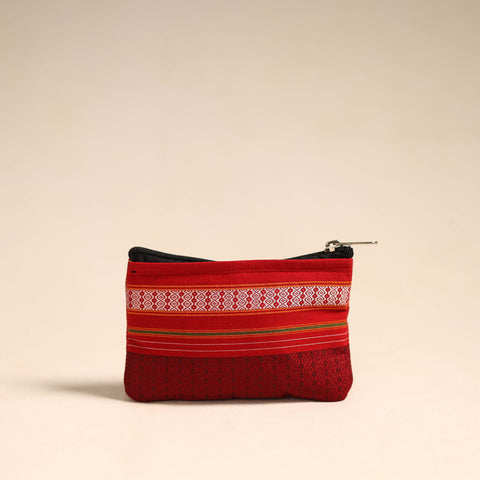 Red - Khun Fabric Quilted Coin Pouch 05