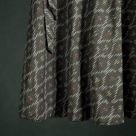 Grey - Pochampally Ikat Cotton Wrap Around Skirt 36