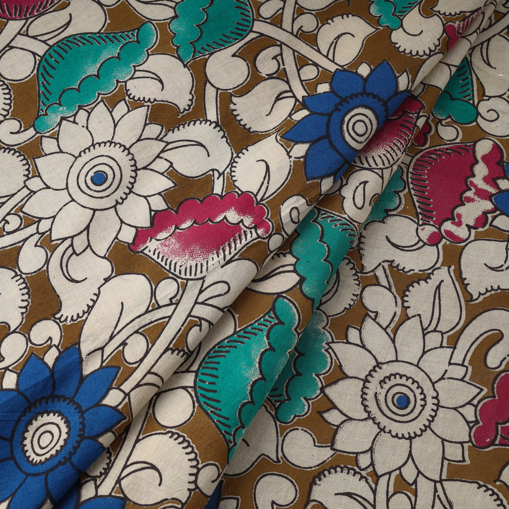 Multicolor - Printed Cotton Kalamkari Fabric 11