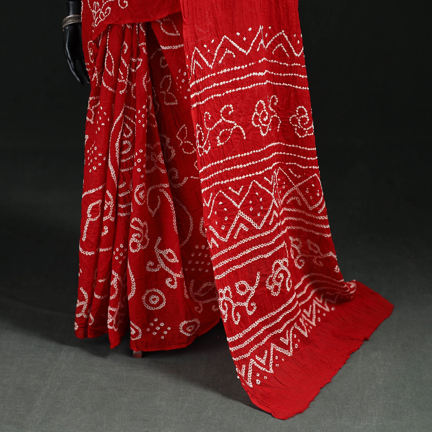 Kutch Bandhani Tie-Dye Cotton Saree 78