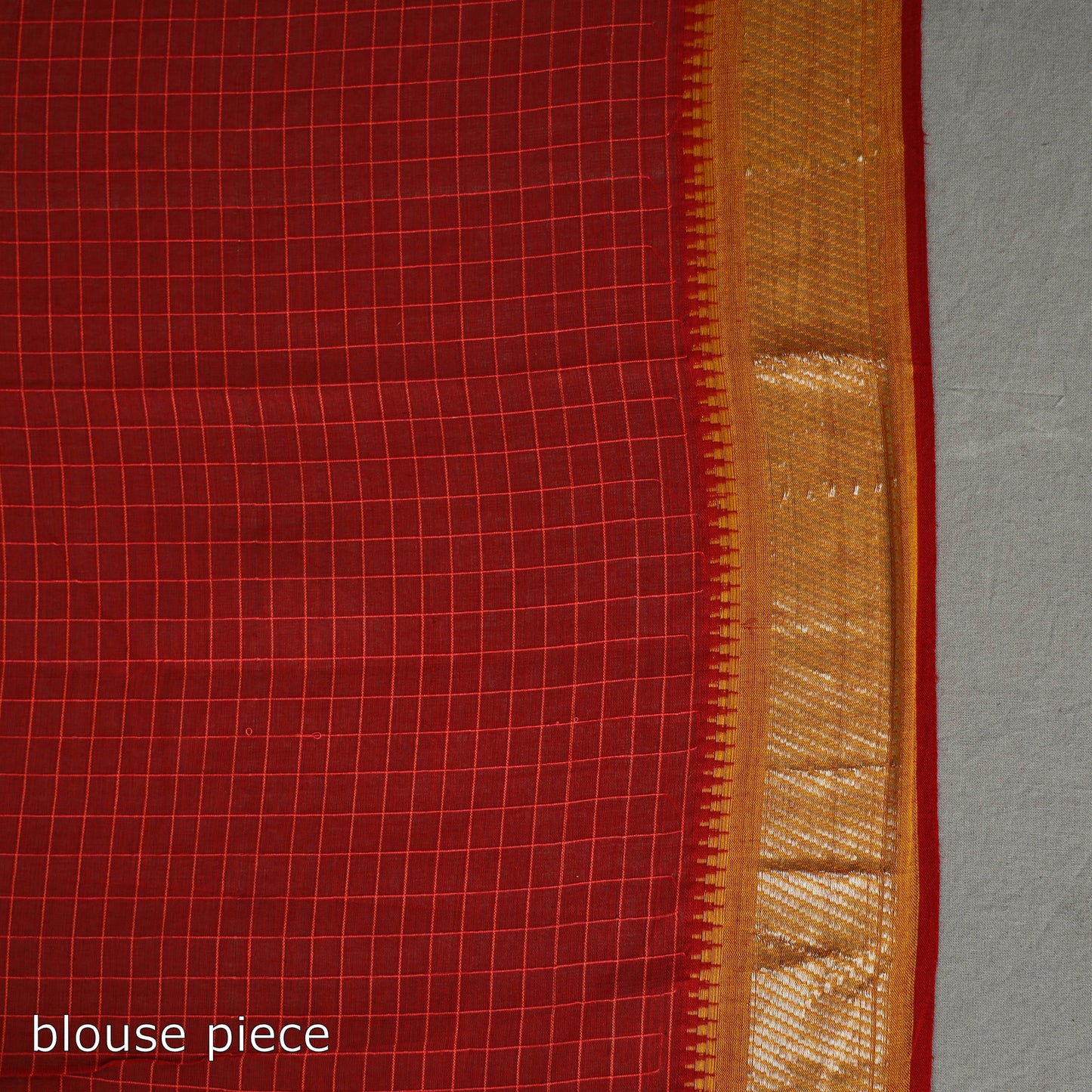 Checks Zari Dobby Cotton Handloom Saree 26