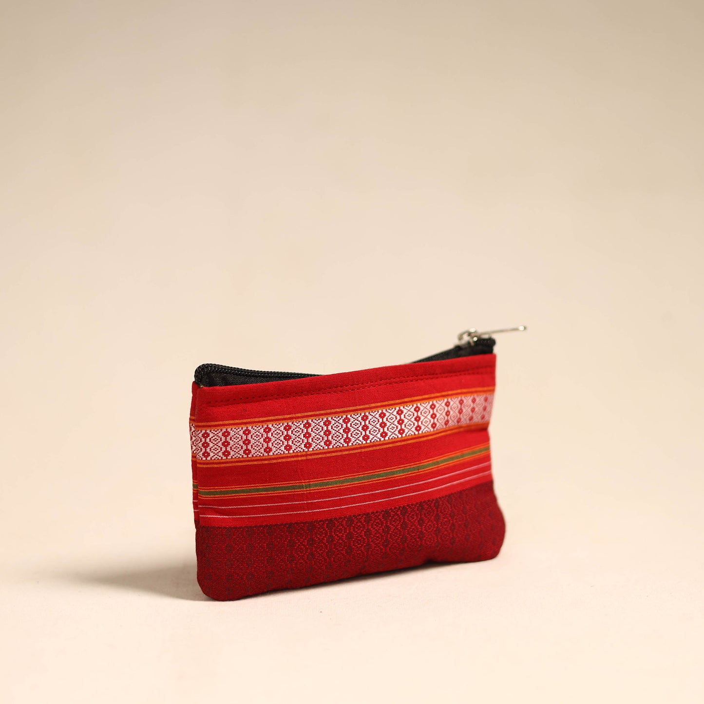 Red - Khun Fabric Quilted Coin Pouch 05