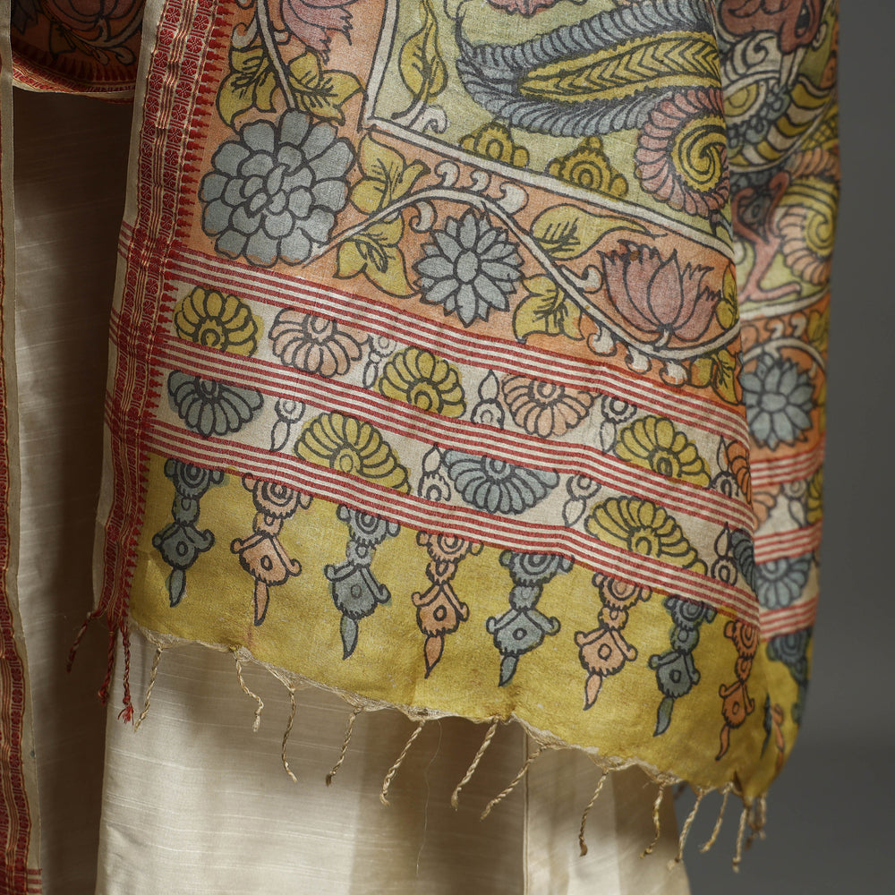 kalamkari silk dupatta