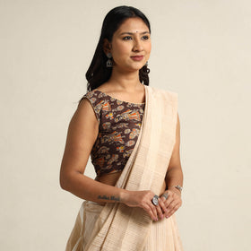 Buy Kalamkari Printed Cotton Stitched Blouse Online at iTokri.com