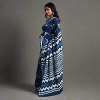 block printed saree