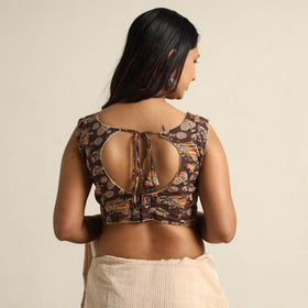 Buy Kalamkari Printed Cotton Stitched Blouse Online at iTokri.com