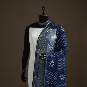 Pipad Hand Block Print Natural Dyed Kota Doria Cotton Dupatta 12