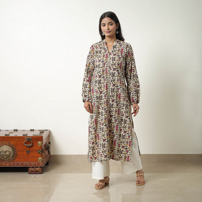 Multicolor - Straight Cotton Kalamkari Kurta 04