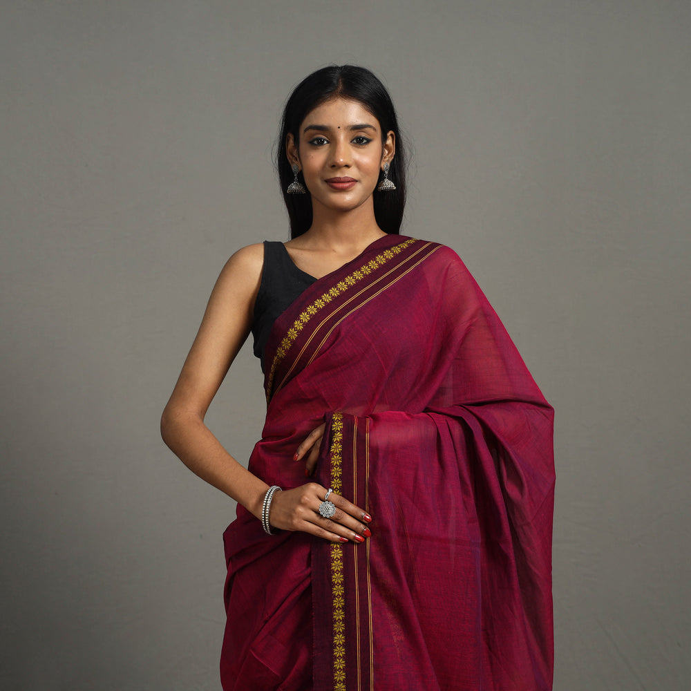 Plain Cotton Handloom Saree 27