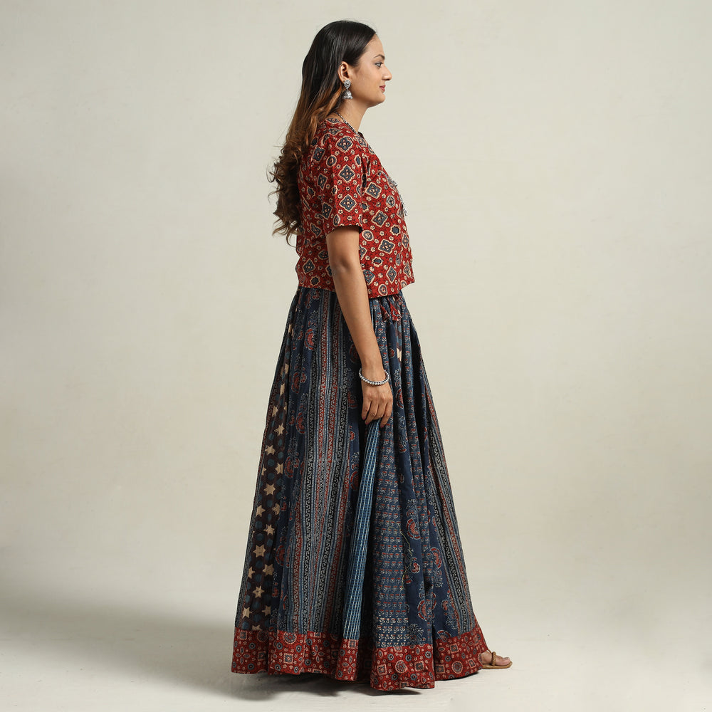 Ajrakh Patchwork Skirt 