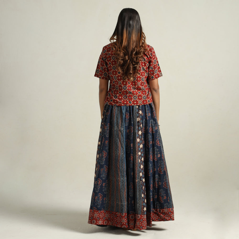 Ajrakh Patchwork Skirt 