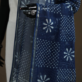 Pipad Hand Block Print Natural Dyed Kota Doria Cotton Dupatta 12