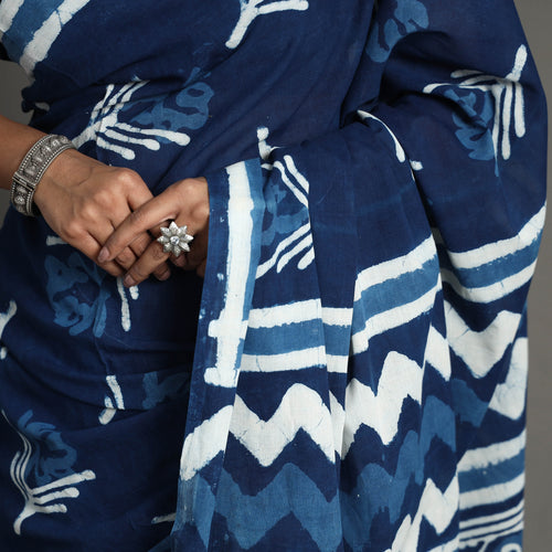 block printed saree